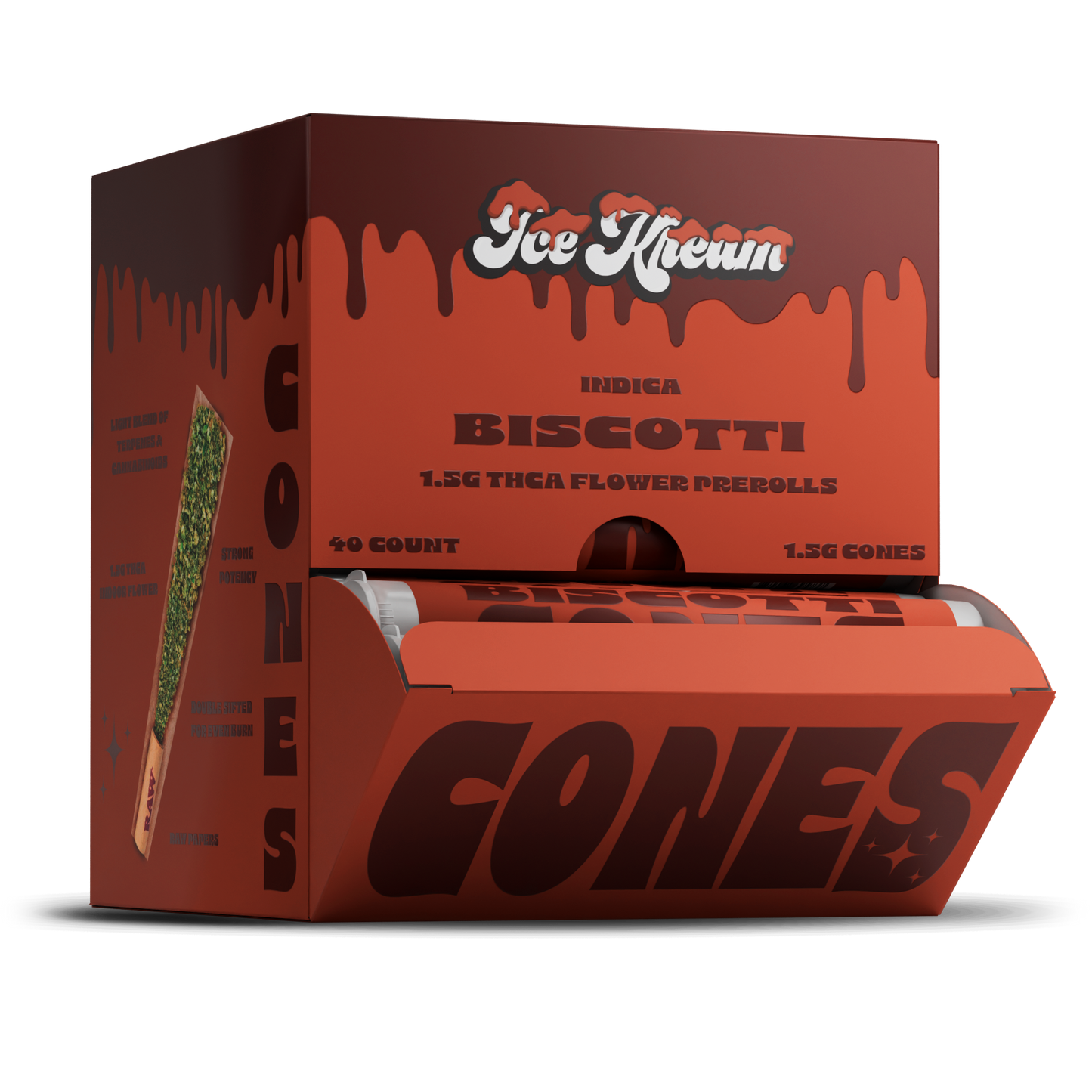 Ice Kream THCA 1.5G Pre-roll CONES (40 Count Display)