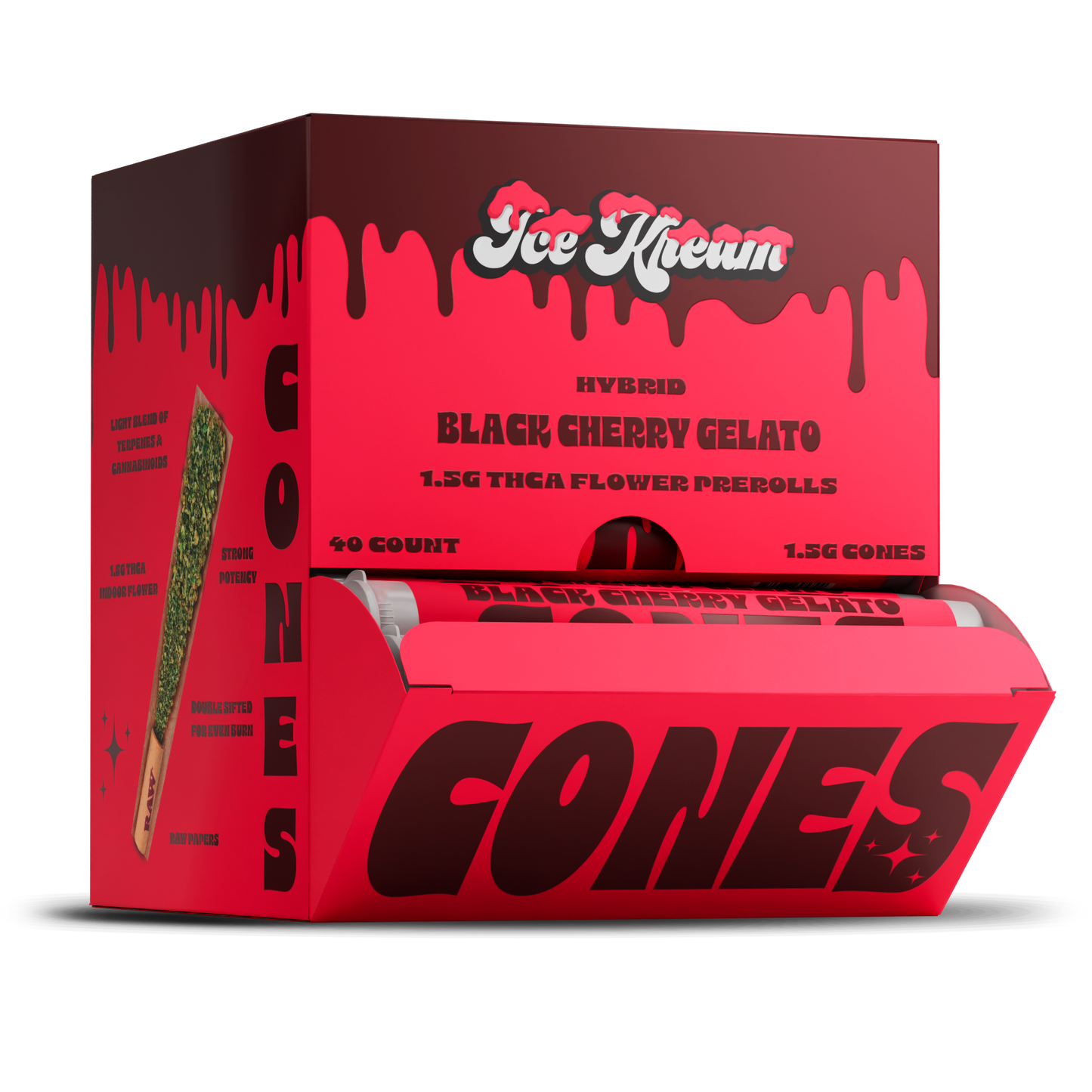 Ice Kream THCA 1.5G Pre-roll CONES (40 Count Display)