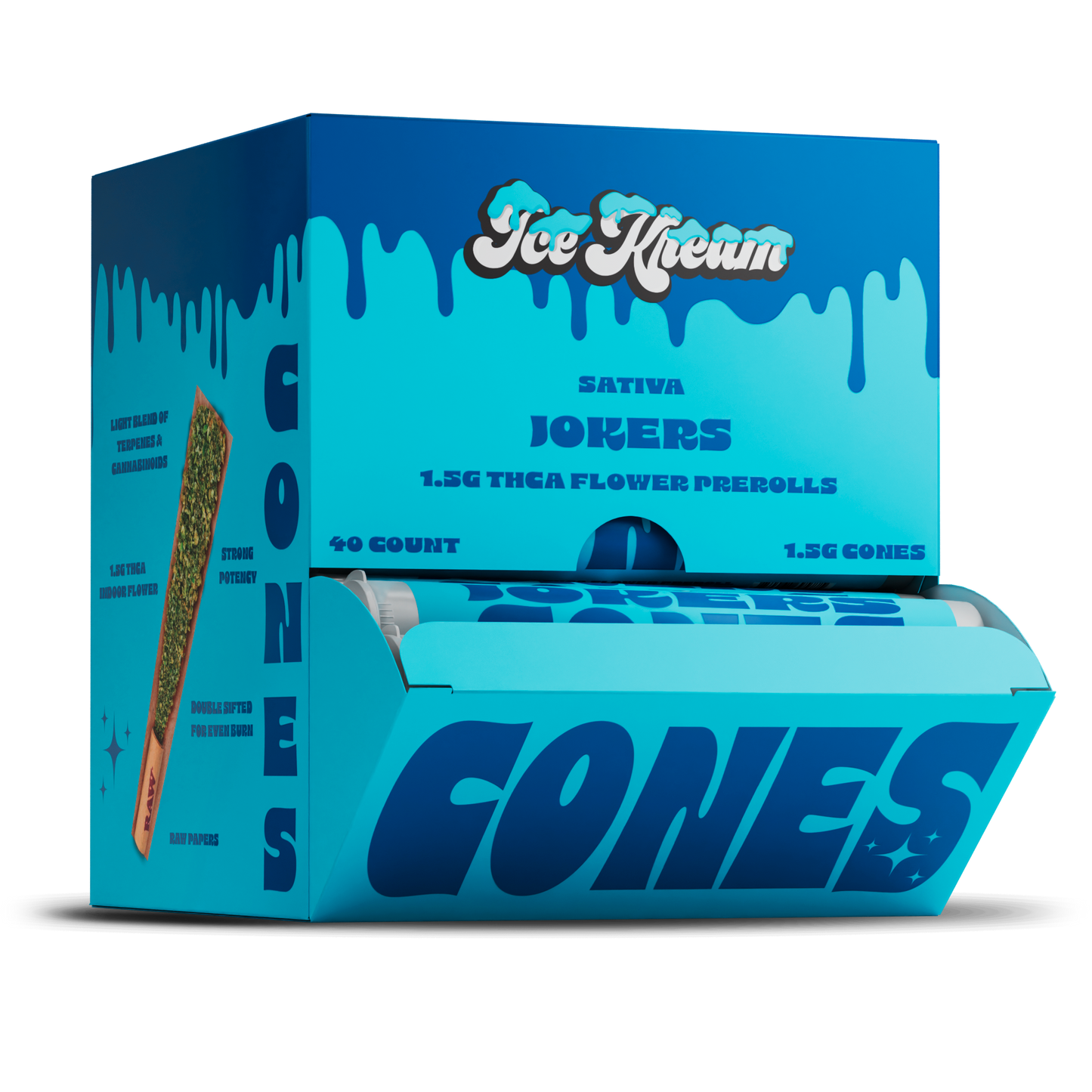 Ice Kream THCA 1.5G Pre-roll CONES (40 Count Display)