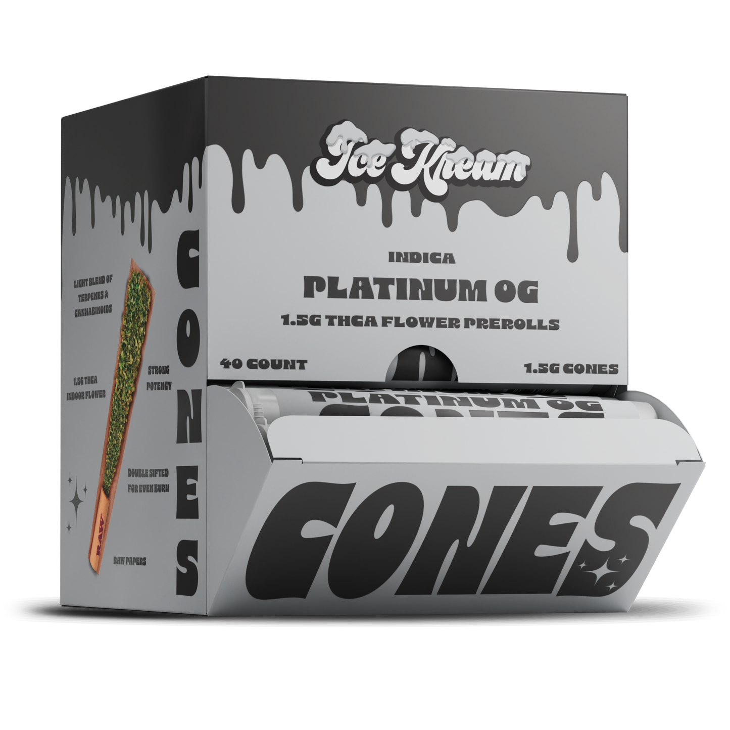 Ice Kream THCA 1.5G Pre-roll CONES (40 Count Display)