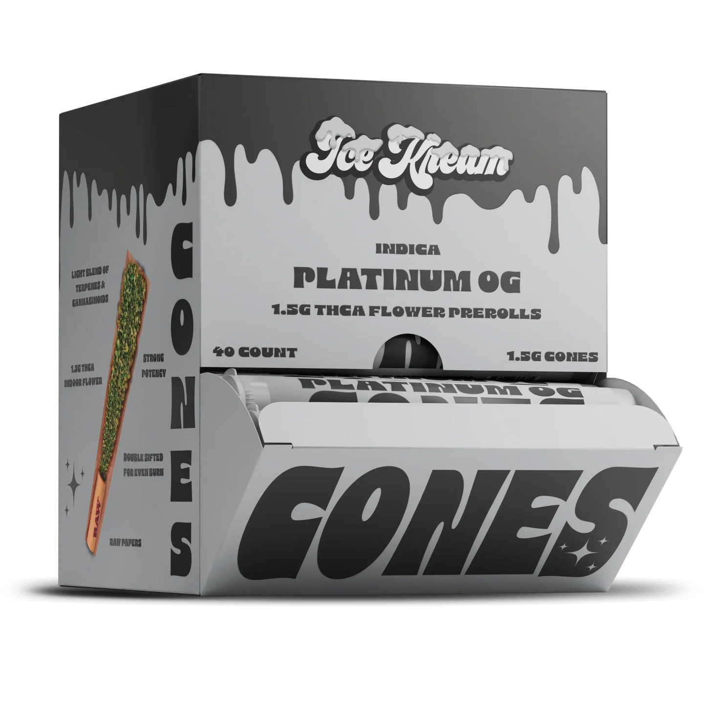 Ice Kream THCA 1.5G Pre-roll CONES (40 Count Display)