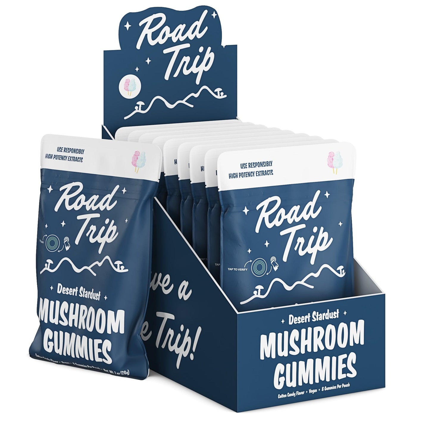 Road Trip Mushroom Gummies 10ct Display