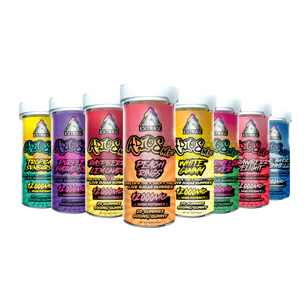 Delta Extrax Adios MF 12,000Mg THCA Gummies (6-Pack Display)