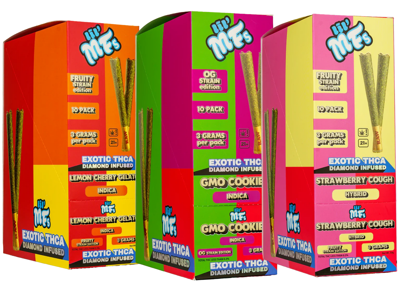 Lil MF THCA Pre-Rolls 3G 2Pk(10pk Display)