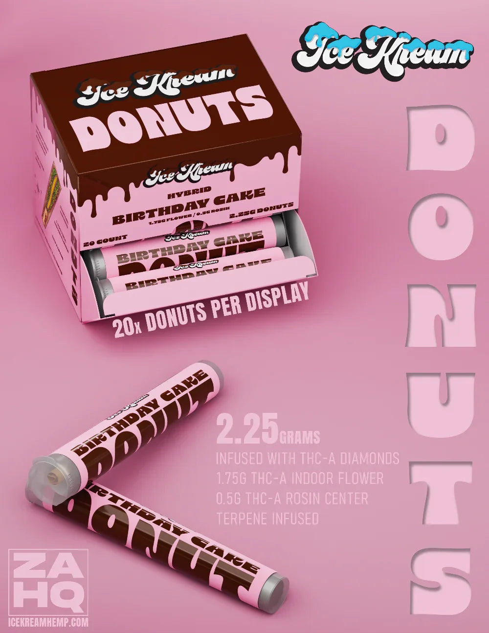 Kream 2.25G THC-A Donuts (20pk-Display)