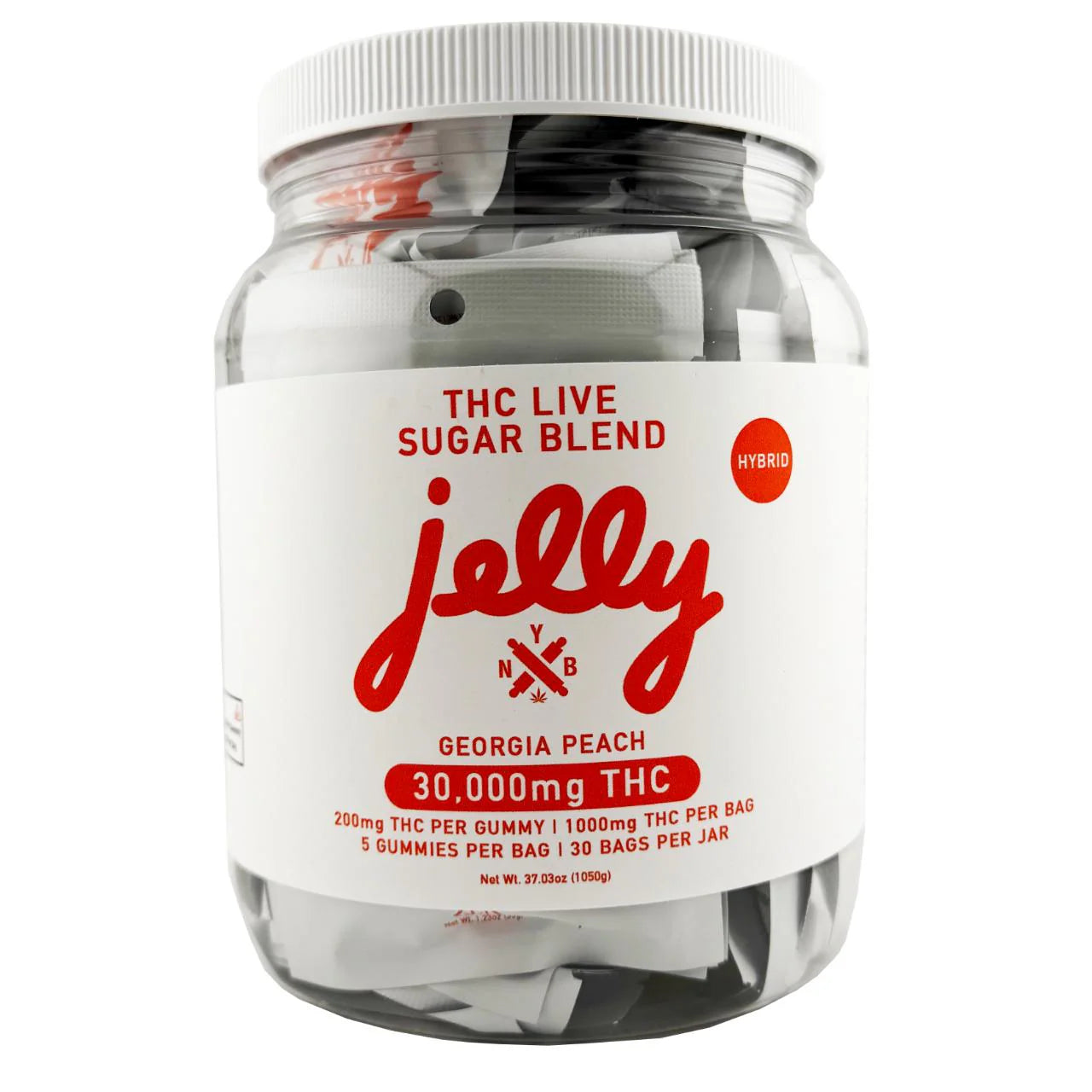 Jelly 30,000MG Live Sugar THC Gummies (30pk Display)