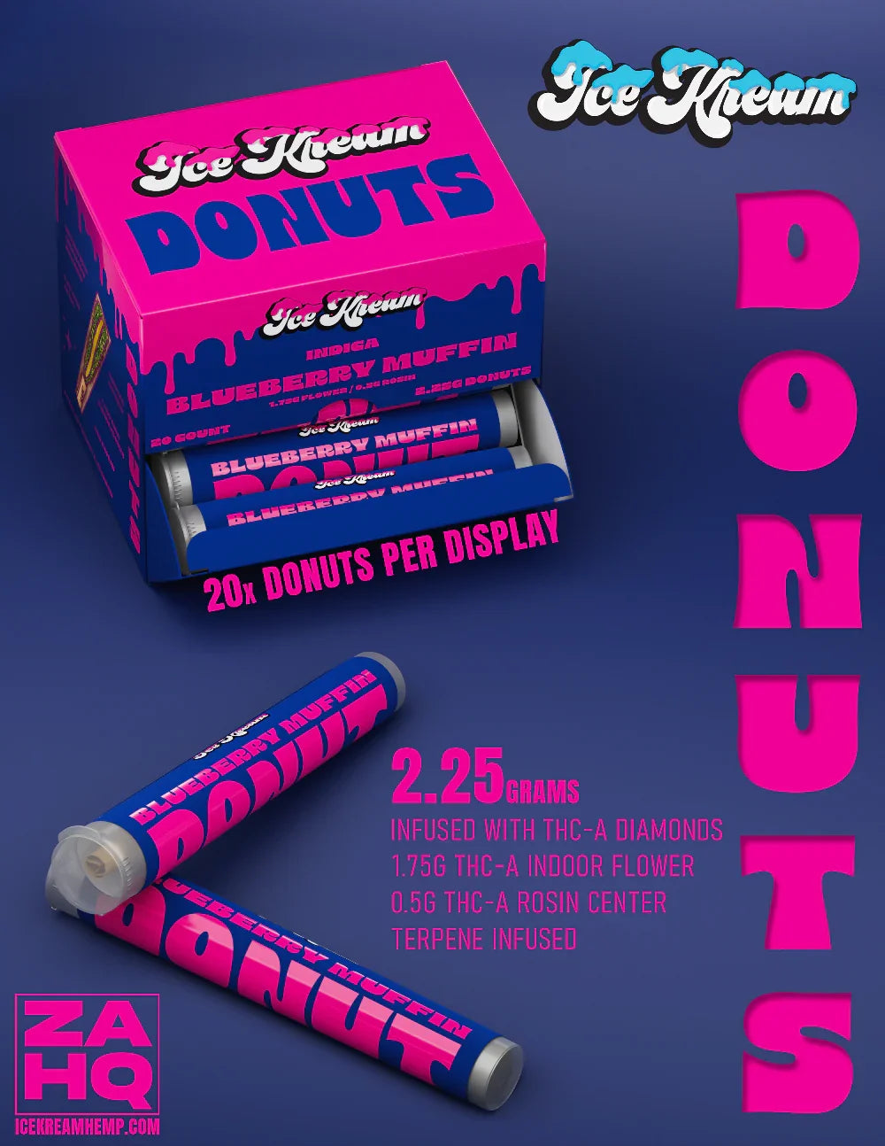 Kream 2.25G THC-A Donuts (20pk-Display)