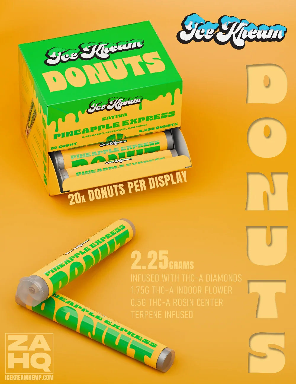 Kream 2.25G THC-A Donuts (20pk-Display)