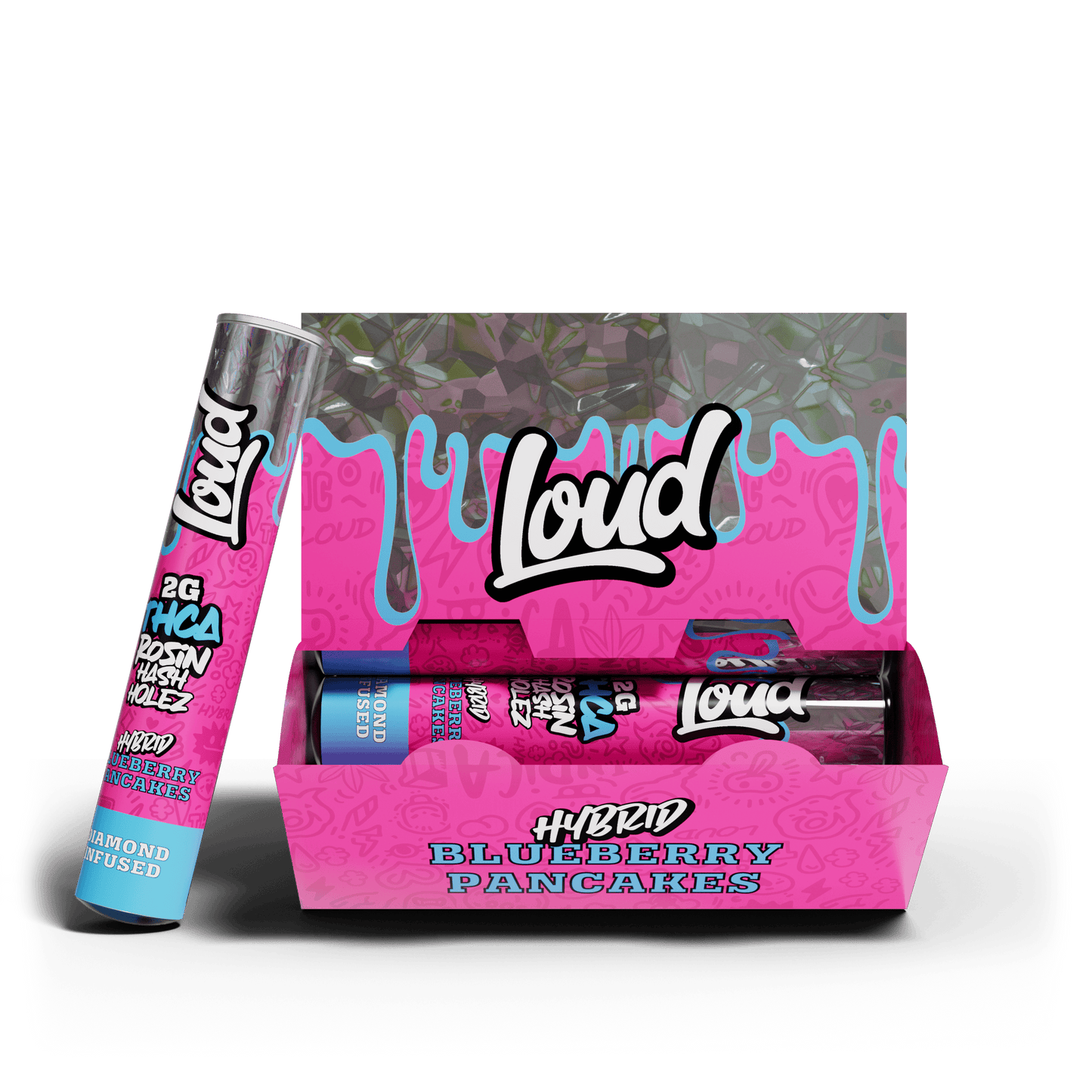 LOUD 2G THC-A Rosin Hash Holes (20pk Display)