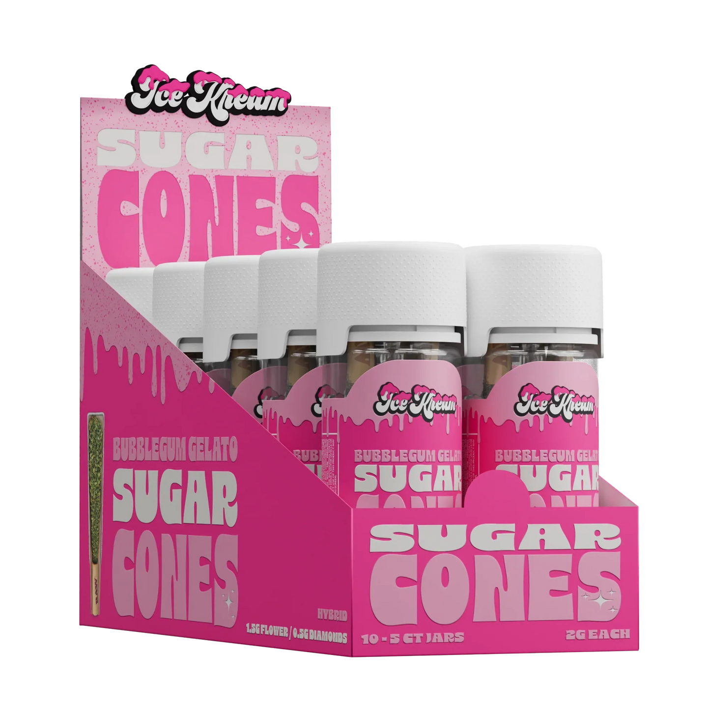 ICE CREAM THC-A 2G SUGAR CONES (10pk-Display)