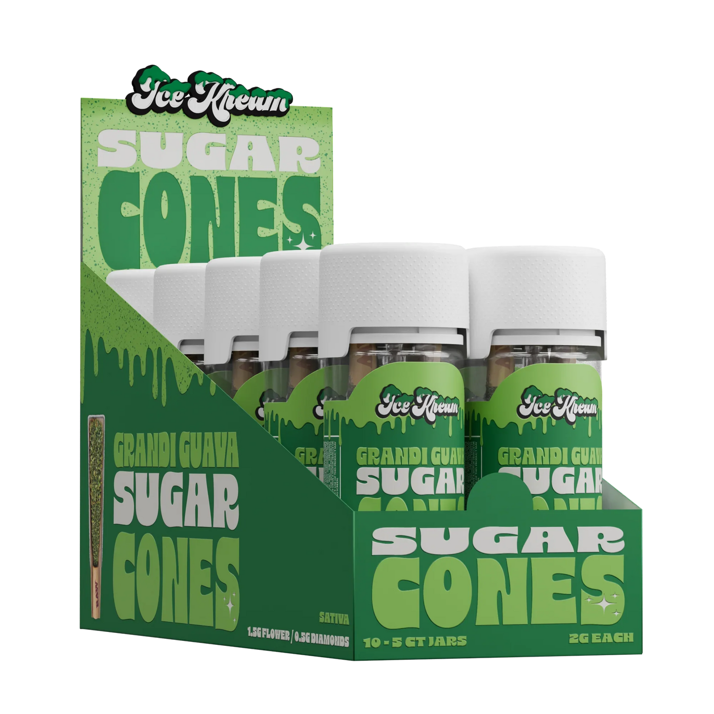 ICE CREAM THC-A 2G SUGAR CONES (10pk-Display)