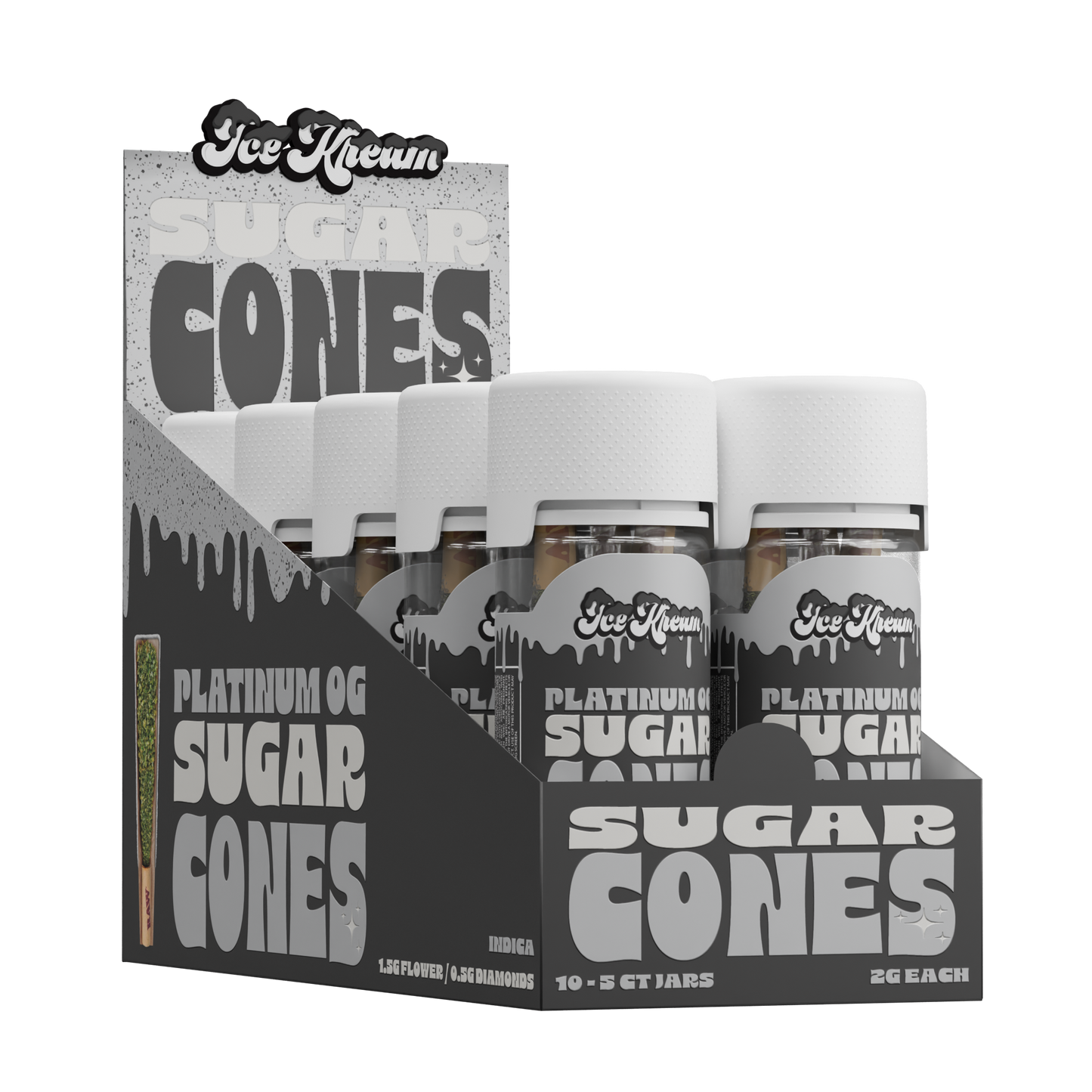 ICE CREAM THC-A 2G SUGAR CONES (10pk-Display)