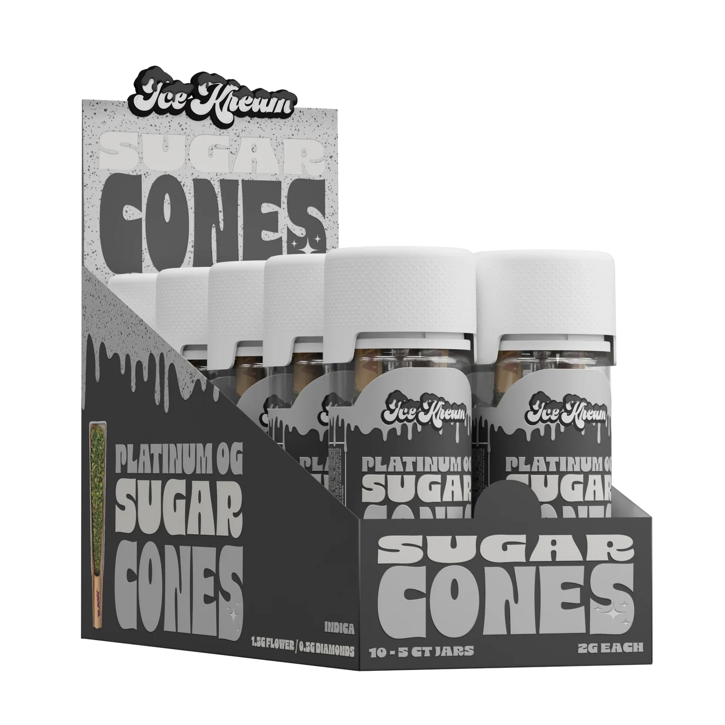 ICE CREAM THC-A 2G SUGAR CONES (10pk-Display)