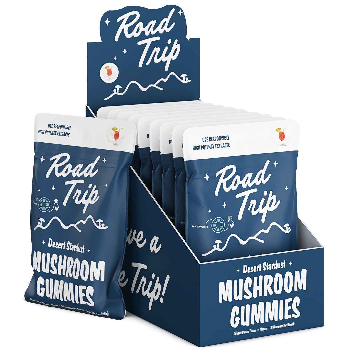 Road Trip Mushroom Gummies 10ct Display