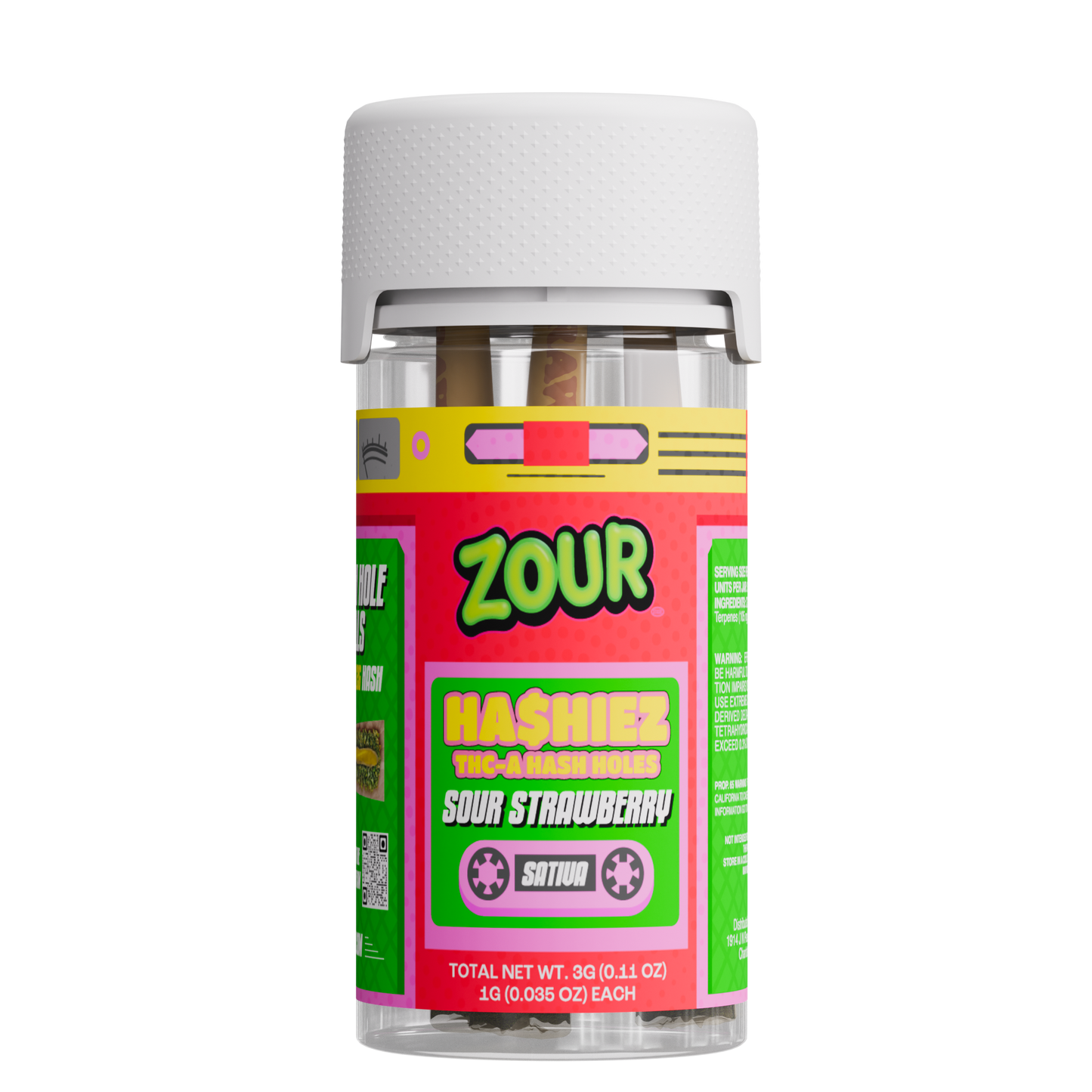 Zour Stash 1GX3pk THC-A Ha$hiez Pre-rolls (10pk Display)
