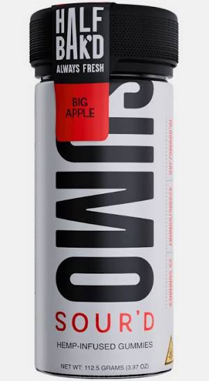 Half Bak'd SUMO D9 SOUR'D Gummies 10,000mg (6-Pack Display)