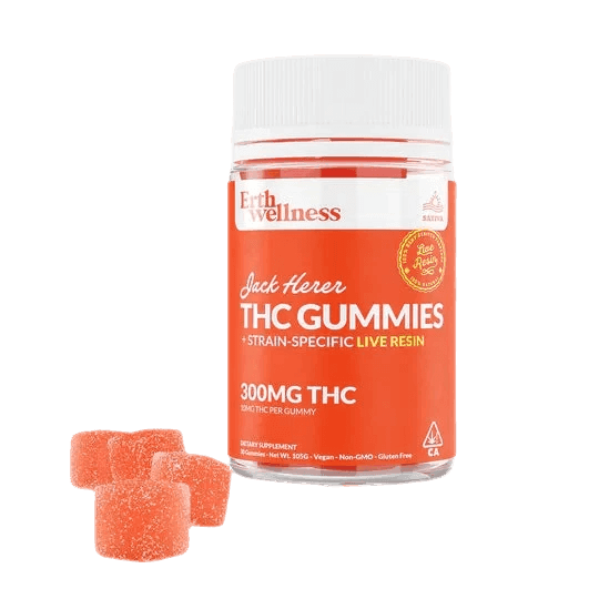 Erth Wellness D9 Strain Specific Live Resin Gummies (6pk Display)