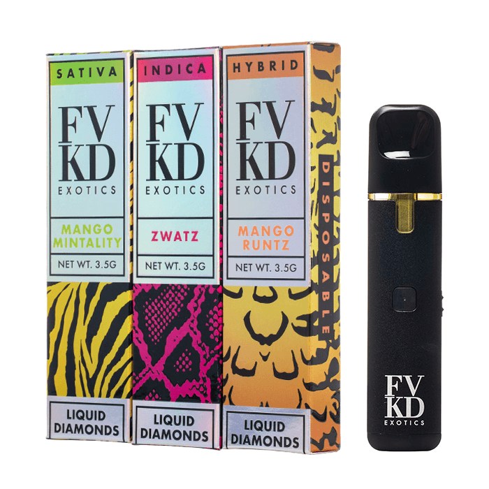 FVKD THCA Liquid Diamond 3.5G Disposable (6-Pack display)
