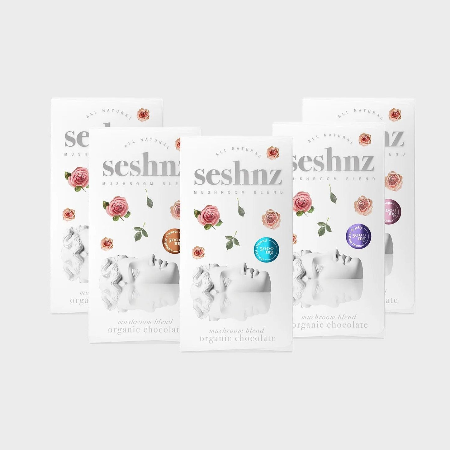 Seshnz 5000mg Mushroom Chocolate Bar (5pk Display)