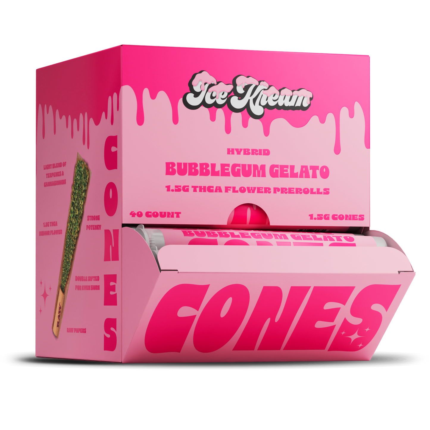Ice Kream THCA 1.5G Pre-roll CONES (40 Count Display)