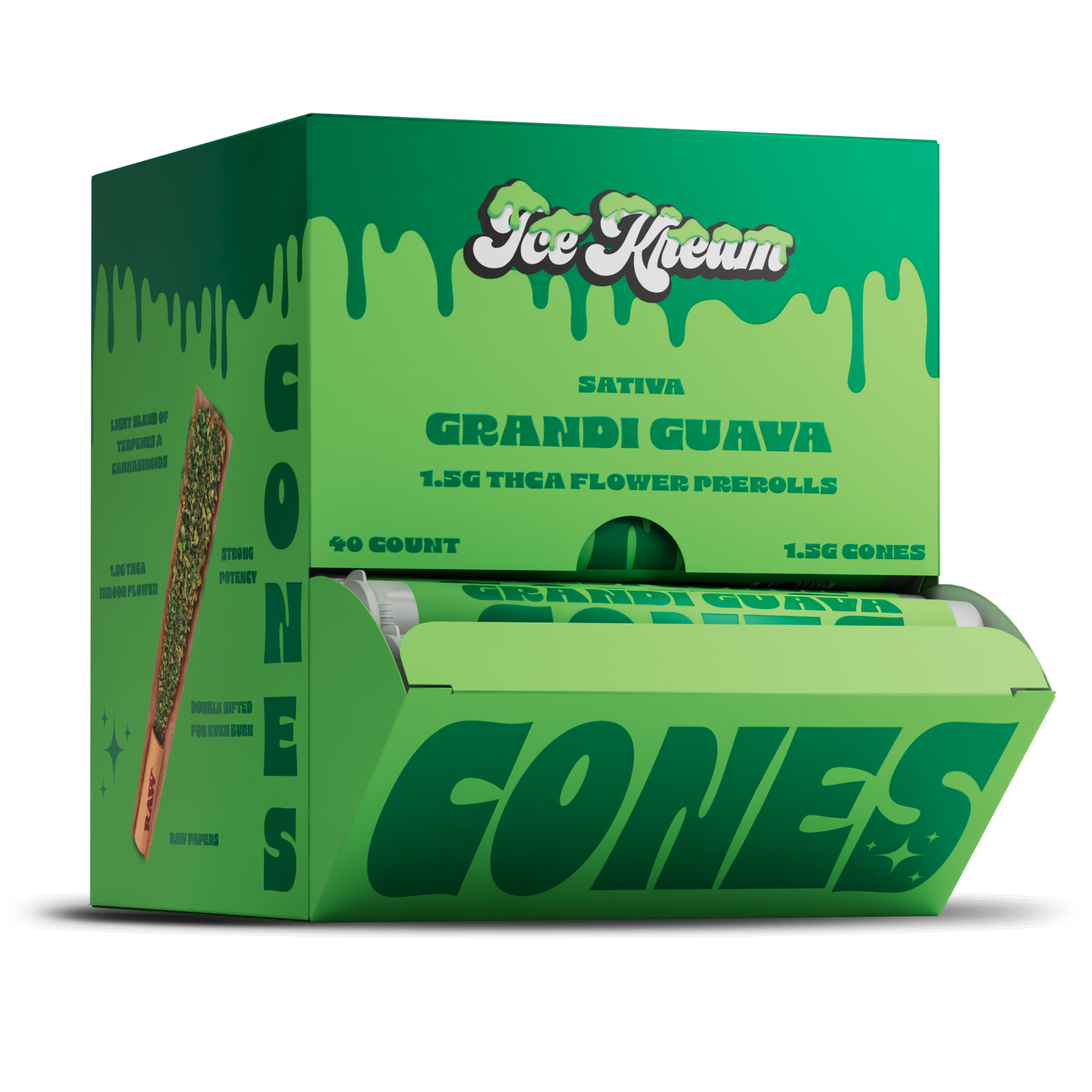 Ice Kream THCA 1.5G Pre-roll CONES (40 Count Display)