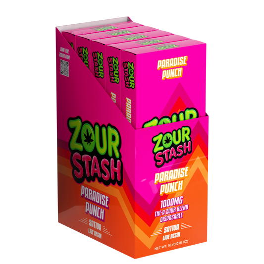 Zour Stash THC-A 1G Live Resin Disposable (5pk Display)