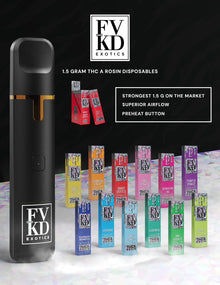 FVKD THCA Rosin 1.5G Disposable (5pk Display)