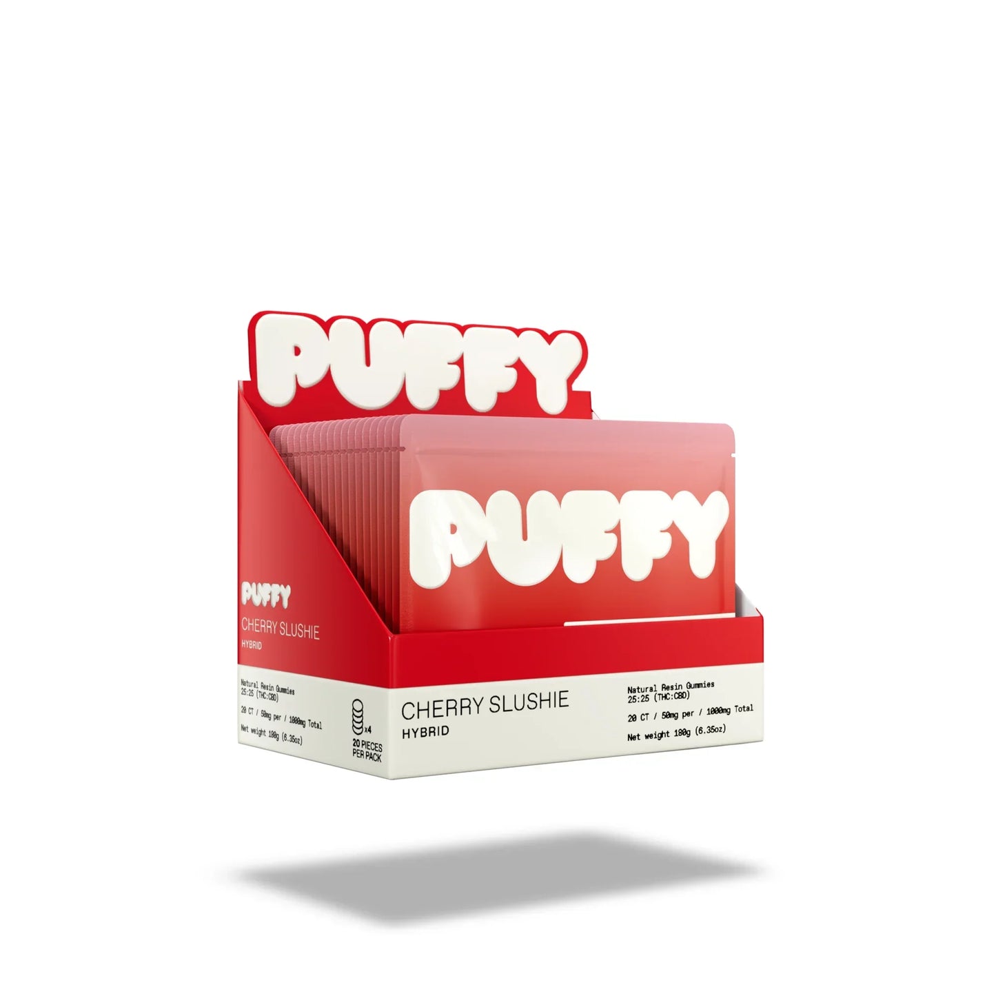 PUFFY Live Resin THC Gummies 25mg (5pk Display)