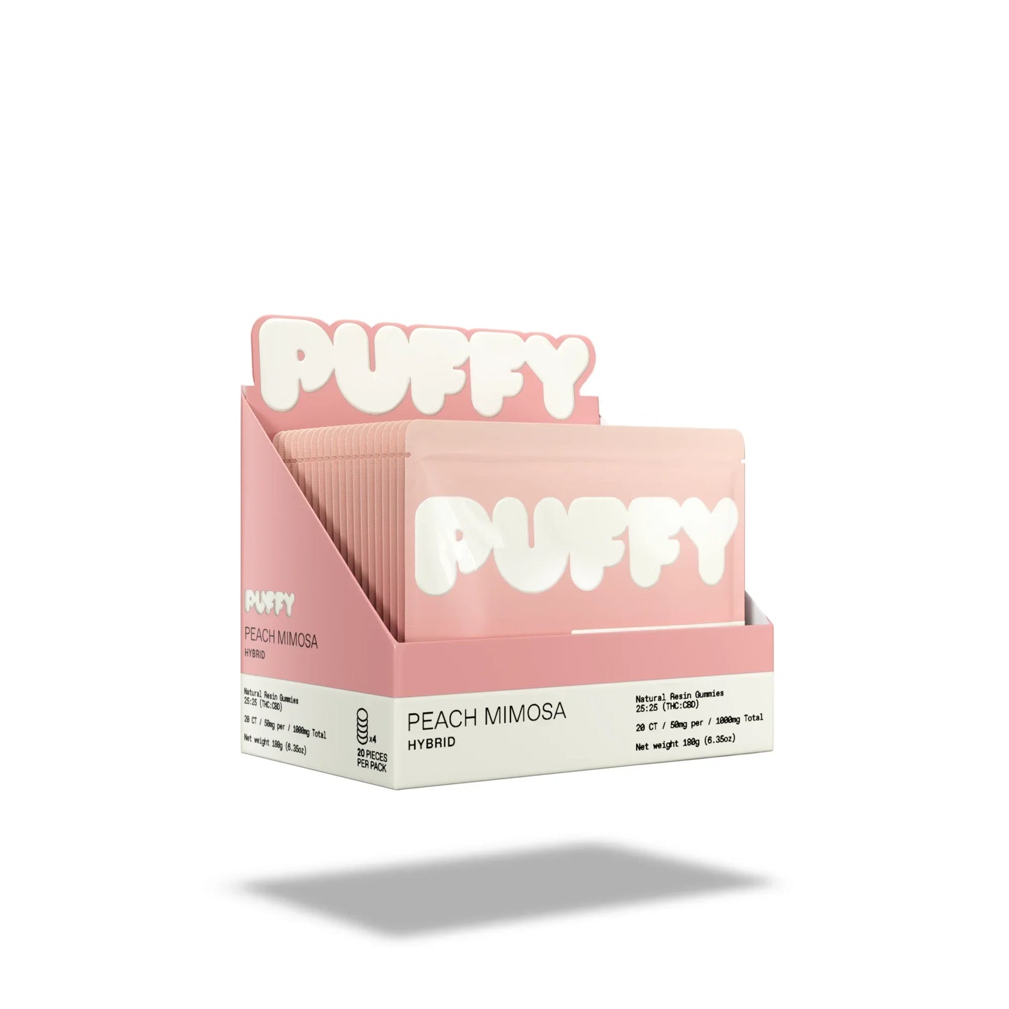 PUFFY Live Resin THC Gummies 25mg (5pk Display)