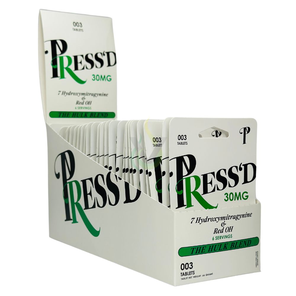 Press'd Hulk Blend Kratom 30mg Tablets (25-Pack Display)