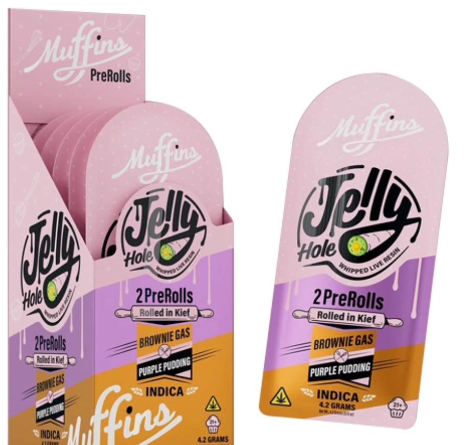 Muffins Jelly Hole 2G THC-A 2PK Pre-rolls (5pk Display)