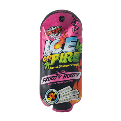 Wazabi 3ct Ice on Fire 2G THCA Pre-roll (5pk Display)