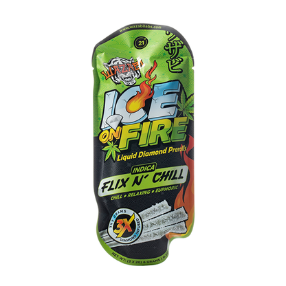 Wazabi 3ct Ice on Fire 2G THCA Pre-roll (5pk Display)