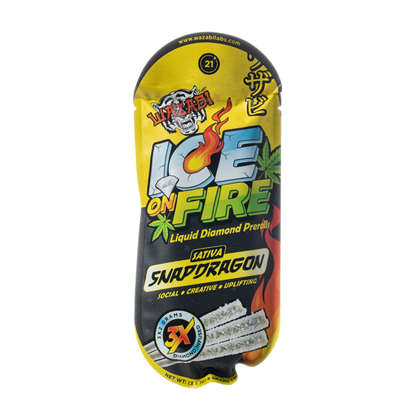 Wazabi 3ct Ice on Fire 2G THCA Pre-roll (5pk Display)