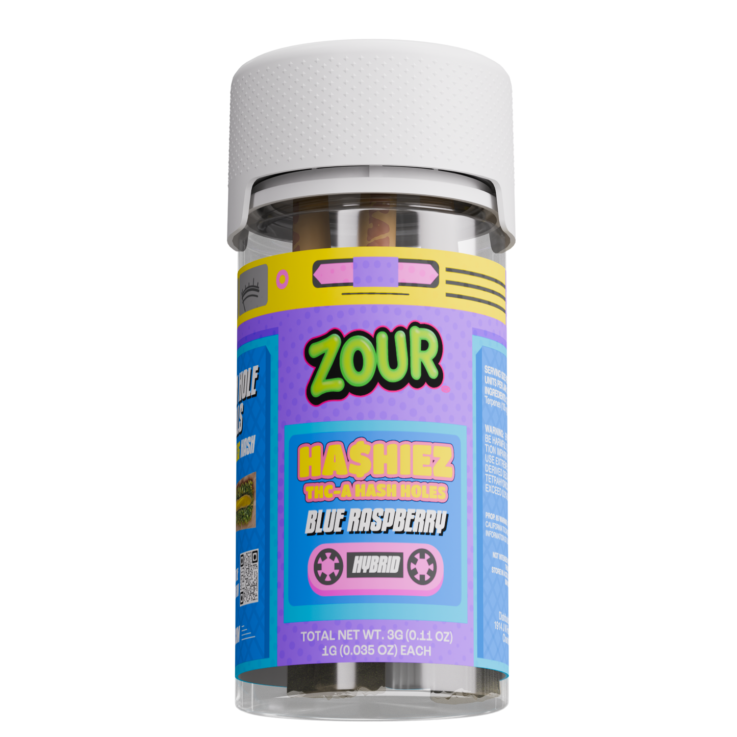 Zour Stash 1GX3pk THC-A Ha$hiez Pre-rolls (10pk Display)