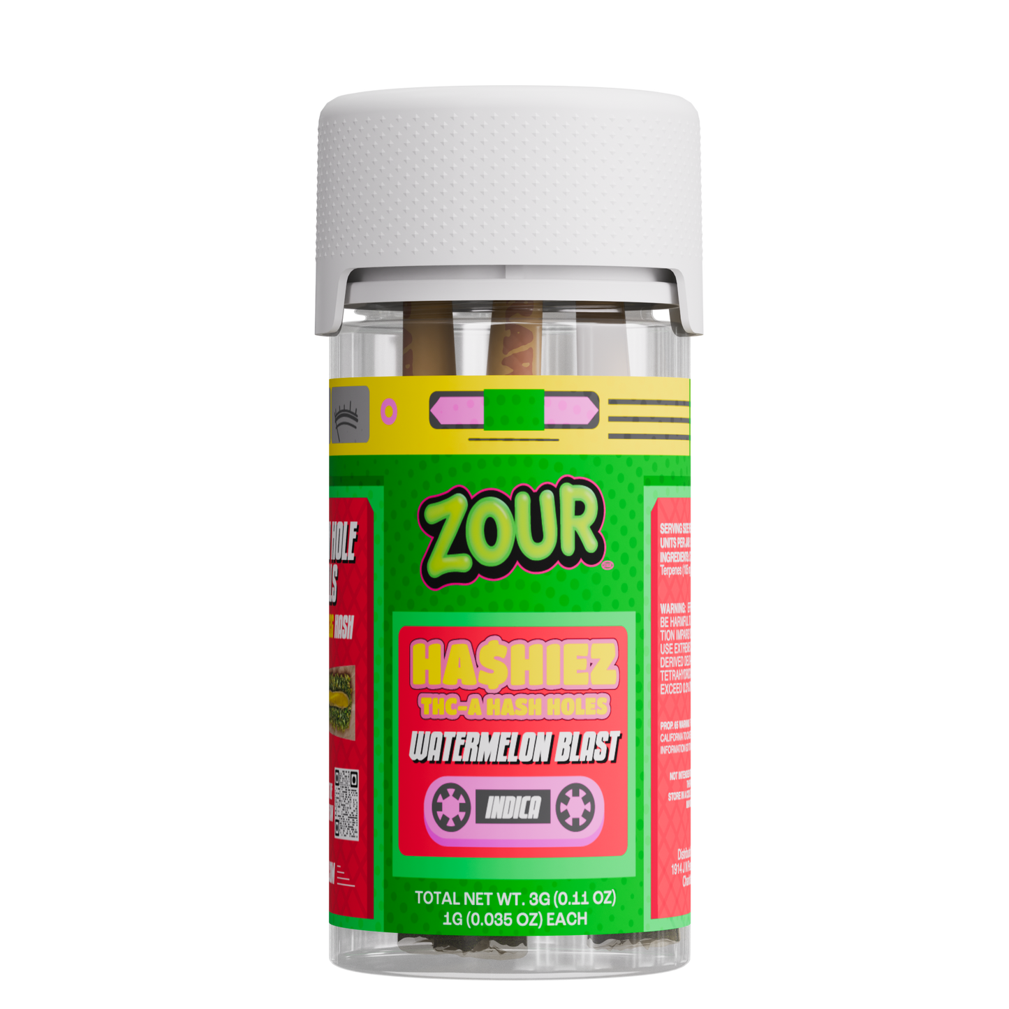 Zour Stash 1GX3pk THC-A Ha$hiez Pre-rolls (10pk Display)