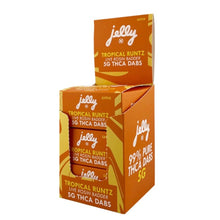 Orange packaging of Jelly Tropical Runtz THCA Dabs on a white background