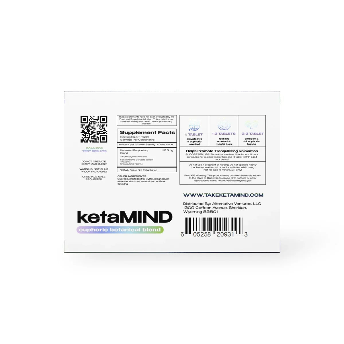 ketaMIND Euphoric Botanical Blend | 675mg Coastal Hemp Co 