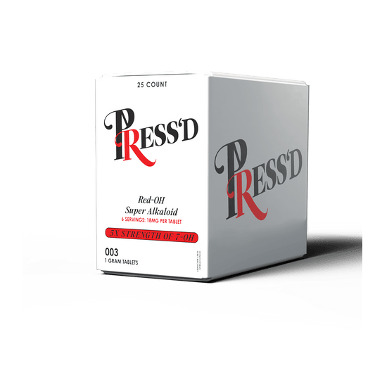 Press'd Red-OH Kratom Tablets (25-Pack Display) - CHC Distro