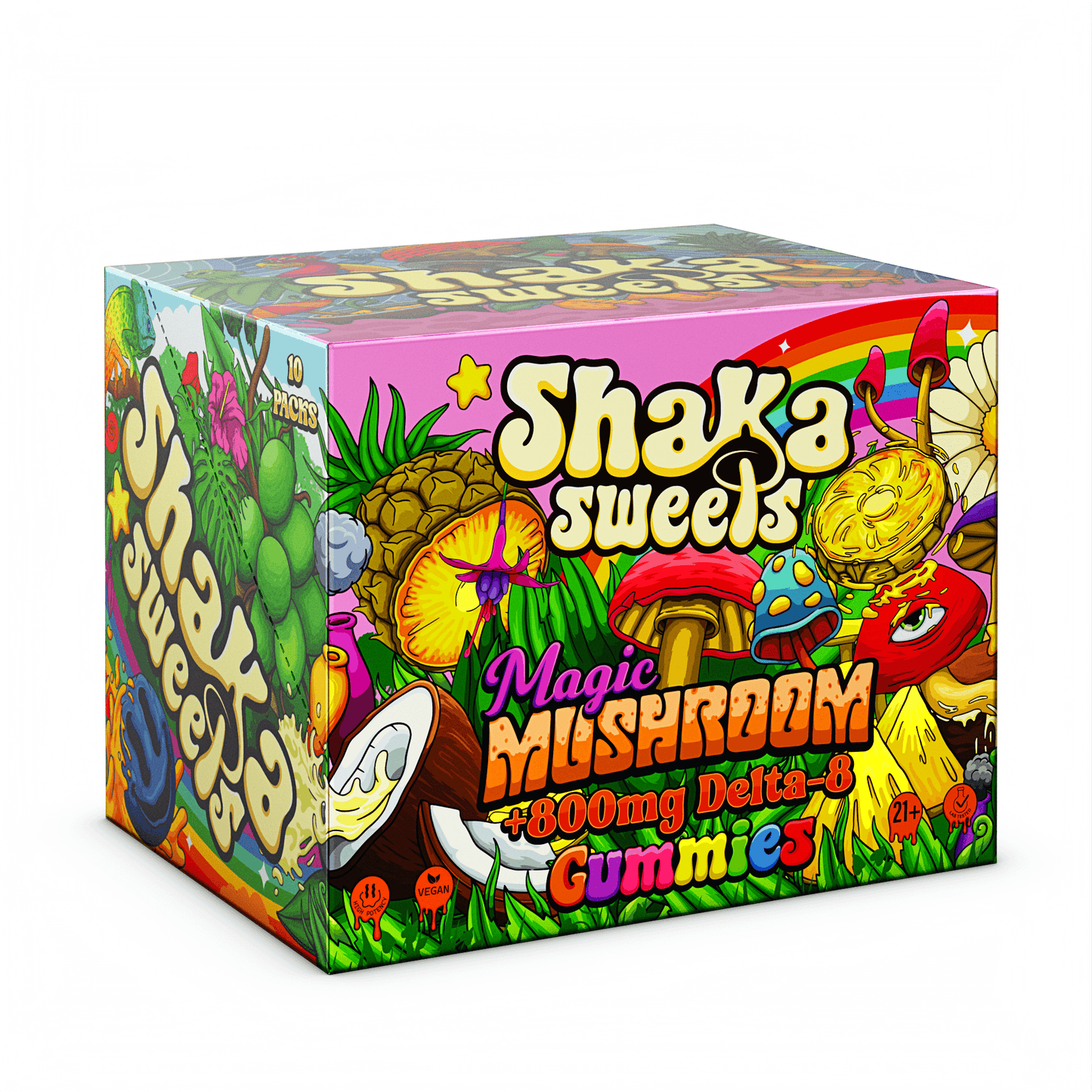 Shaka Sweets Magic Mushroom Gummies (10-Pack Display) - CHC Distro