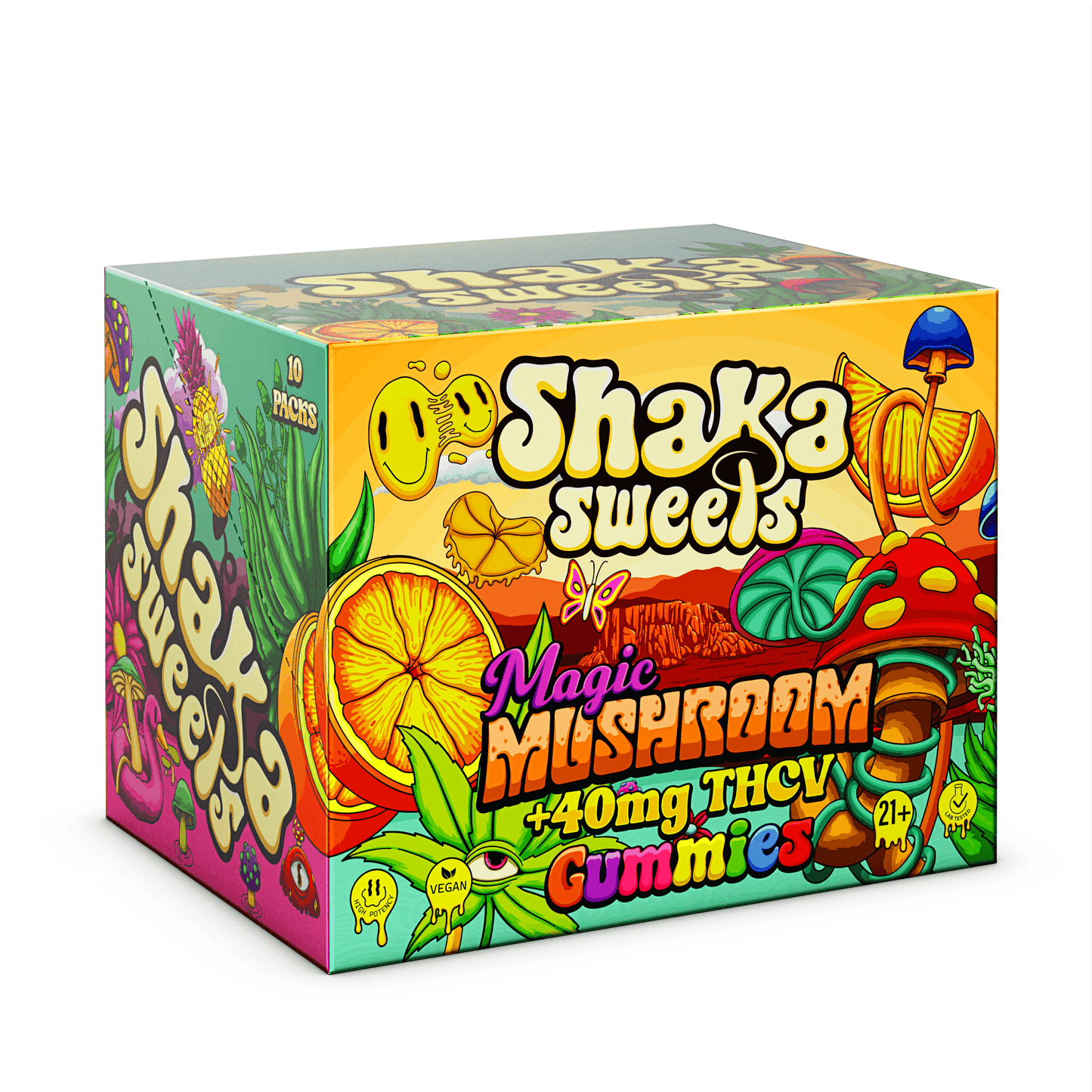 Shaka Sweets Magic Mushroom Gummies (10-Pack Display) - CHC Distro