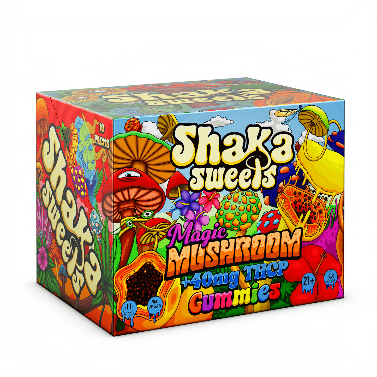 Shaka Sweets Magic Mushroom Gummies (10-Pack Display) - CHC Distro