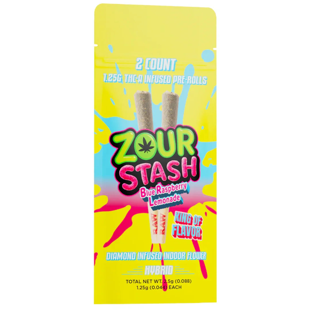 Zour Stash Pre-Priced THCA Pre-rolls 1.25G X 2PK  (10pk)