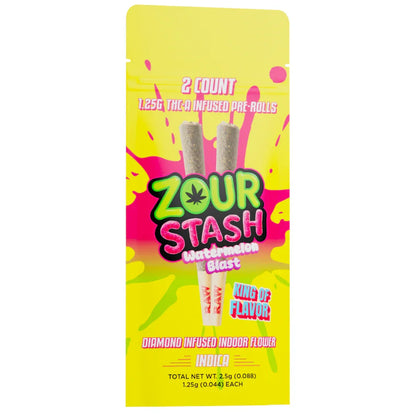 Zour Stash Pre-Priced THCA Pre-rolls 1.25G X 2PK  (10pk)